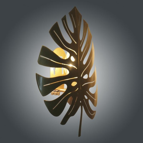Светильник Монстера 512 золото 330 х 275 НББ 01-60-174 Е14 настенный | код 1005405188 | Элетех фото 3
