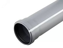 Труба BASE ф75 с раструбом L=0.75м вн. канализ. толщ. ст.1.9 (6) | код 200750075 | VALFEX