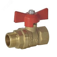 Кран шаровой латунь Ду 20 Ру40 ВР/НР полнопроходной бабочка ГАЛЛОП 107188 | код 107-8609 | Галлоп