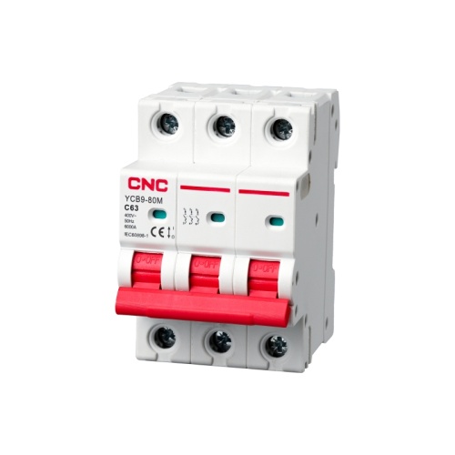 Автоматический выключатель YCB9-80M 1A 3P 10кА C без тепловой защиты | код A034059 | CNC