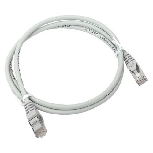 Патч-корд TERACOM PRO Cat.5E экранированный FTP оболочка LSZH серый (1.0м) | код TRP-5EFTP-LSH-1M-GY | EKF фото 2