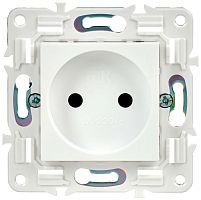 SKANDY Розетка без заземления с защитными шторками 10А SK-R01W арктический белый IEKновинка | код SK-R13-10-K01 | IEK