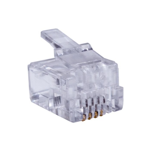 Коннектор 6P4C (RJ-11) (уп.100шт) SUPRLAN 10-0227 фото 2 Коннектор 6P4C (RJ-11) (уп.100шт) SUPRLAN 10-0227 фото 2