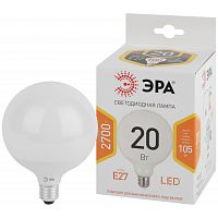 Лампа светодиодная LED G120-20W-2700K-E27 G120 20Вт шар E27 тепл. бел. декор. | Код. Б0049080 | ЭРА