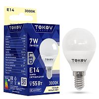 Лампа светодиодная 7Вт G45 3000К Е14 176-264В | код. TKE-G45-E14-7-3K | TOKOV ELECTRIC