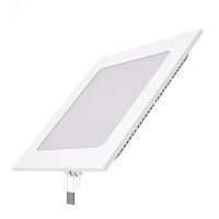 Светильник светодиодный ДВО 12 Вт 3000К 800 лм 220-240В IP20 170х170х22мм монт разм 155х155мм Пластик тонкий Slim Gauss | код 940111112 | GAUSS