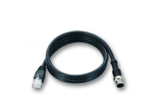 Кабель CBL-M12DMM4PM12DMM4P-BK-100-IP67 1-Meter M12-to-M12 Cat-5E STP Ethernet cable with waterproof 4-pin D-coded M12 connector | код 00-06078133 | MOXA