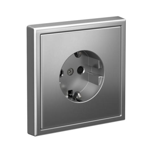 ARTGALLERY РОЗЕТКА с заземлением со шторками, 16А, механизм, быстрозажимные клеммы, сталь | код GAL000945S | Systeme Electric фото 4