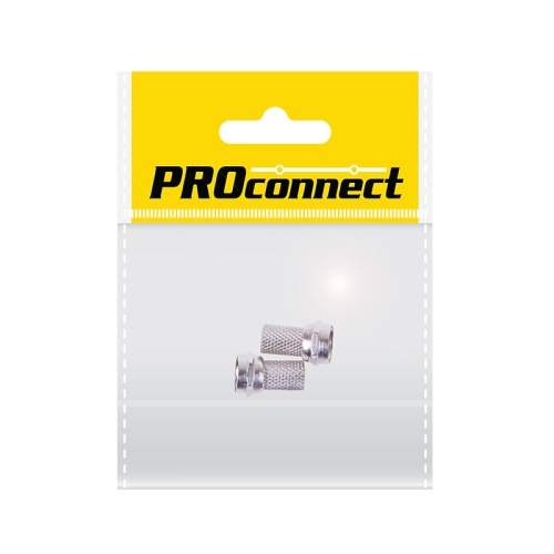 Разъем антенный на кабель, штекер F для кабеля RG-6, (2шт.) (пакет) PROconnect | код 05-4003-6-8 | PROCONNECT