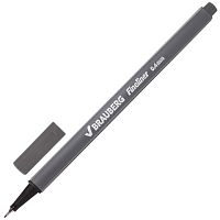 Ручка капиллярная BRAUBERG Aero, СЕРАЯ, трехгранная, металлический наконечник, линия письма 0,4 мм, 142258 | код 142258 | BRAUBERG