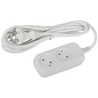 Удлинитель электрический UDL-10-230 Greenline 2 розетки без заземления 3м ПВС 2х0.75кв.мм Эра Б0065067