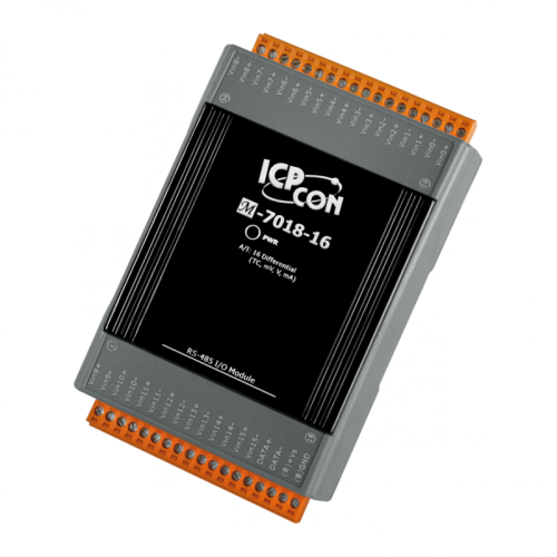 M-7018-16 CR 16-channel Analog Input Module using the DCON and Modbus Protocols (Gray Cover) (RoHS) | код 00-06110929 | ICP DAS