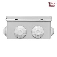 Коробка распаячная КМР-030-014 с крышкой наружная (100х100х55), 8 мембранных вводов IP54 розничный стикер PROxima | код plc-kmr-030-014-r | EKF