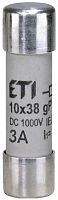 Предохранитель CH 10x38 gPV 3 A 1000V (30kA) | код 002625067 | ETI