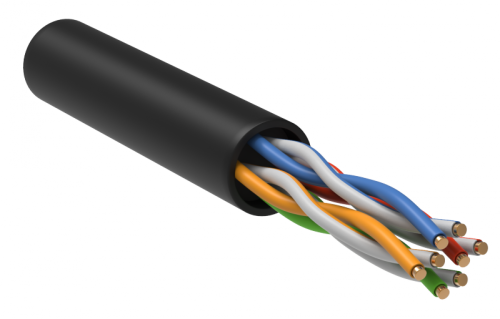 Витая пара U/UTP 5E 24AWG 4PR LDPE 1м черн. 100м РФ GENERICA | код BC3-C5E04-139-100-R-G | GENERICA by IEK