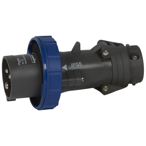 Прямая вилка Hypra - IP 66/67-55 - 2К+3 - 16 А - пластик | код 051156 | Legrand