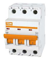 Выключатель автоматический трехполюсный ВА47-63 6А C 4,5кА | код. SQ0218-0017 | TDM 