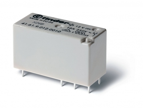 Низкопрофильное миниатюрное электромеханическое реле, монтаж на печатную плату, выводы с шагом 5мм, 1CO 16A, Контакты AgSnO2, 2 бистабильные катушки 12В DС, степень защиты RTII | код 416160124016 | FINDER Низкопрофильное миниатюрное электромеханическое реле, монтаж на печатную плату, выводы с шагом 5мм, 1CO 16A, Контакты AgSnO2, 2 бистабильные катушки 12В DС, степень защиты RTII | код 416160124016 | FINDER