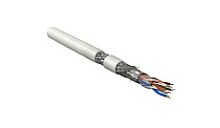 Hyperline SFUTP4-C5E-P26-IN-LSZH-OR-305 (305 м) Кабель витая пара. экранированная SF/UTP. категория 5e. 4 пары (26 AWG). многожильный (patch). экран-фольга+мед. оплетка. LSZH. –20 C–+75 C. оранжевый | код 445020 | Hyperline