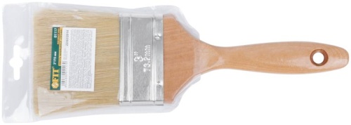 Кисть флейцевая "профи" натур. светлая щетина деревянная ручка 3дюйм (75мм) FIT 01117 фото 3 Кисть флейцевая "профи" натур. светлая щетина деревянная ручка 3дюйм (75мм) FIT 01117 фото 3