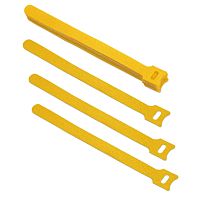Cabeus CLAMP-180-YL Хомут для кабеля, липучка с мягкой застежкой, 180x14 мм, желтый (10 шт.) | код 9358c | Cabeus