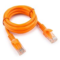 Патч-корд UTP Cablexpert PP12-1M/O кат. 5e, 1м, литой, многожильный (оранжевый) | код PP12-1M/O | Cablexpert