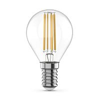 Лампа светодиодная филаментная Basic Filament 4Вт Шар 3000К E14 480лм GAUSS 50512142