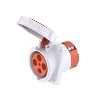 Розетка панельная с наклоном PAS IP67 125A 3P+E 400В | код DIS41512566 | DKC