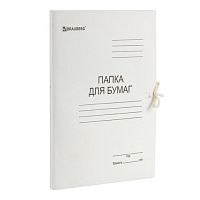 Папка для бумаг с завязками картонная мелованная BRAUBERG, 280 г/м2, до 200 листов, 110924 | код 110924 | BRAUBERG