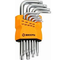Набор ключей имбусовых Torx , 9 шт, T10-T50 Вихрь, , Шт | код 73/6/5/12 | ВИХРЬ
