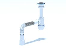 Сифон для умывальника АНИ 1 1/2' x 40 с гибкой трубой 40х40/50 | код C0115 | АНИ пласт