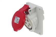 Розетка встраиваемая наклонная 16A/400V/3P+N+E/IP44, фланец 92x100 | код CA1473 | INPIN