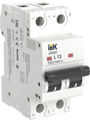 ARMAT Авт. выкл. M06N-DC 2P L 13А IEK | код AR-M06N-2-L013DC | IEK