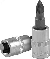 Насадка торцевая 1/4''DR с вставкой-битой POZIDRIVE®, PZ1 | код 114601 | Ombra