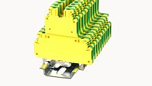 PCKK4-PE-01P-1Y-00Z(H), Клемма винтовая, 2 ур., 4 мм.кв., PE, шт | код 11010000139 | DEGSON
