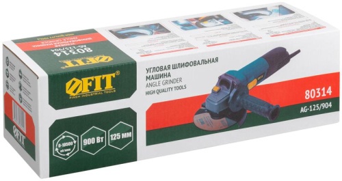 Машина шлифовальная угловая 900Вт 0-10500об/мин; КлК 125мм; армированный ротор FIT 80314 фото 3
