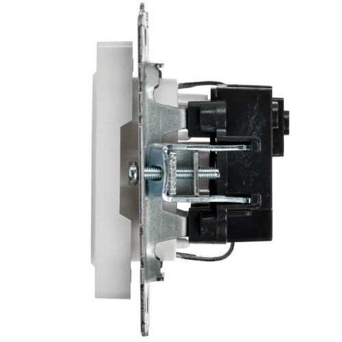 BRITE Розетка 1-местная с заземлением без защитных шторок 16А РС11-1-0-БрБ белый | код BR-R11-16-K01 | IEK фото 4