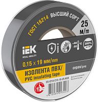 Изолента 0,15х19мм серая 25м | код EX-IZ10-C15-19-25-K03 | IEK