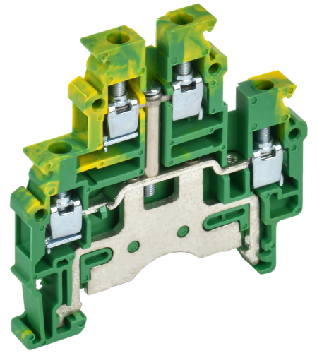 Колодка клеммная CTS-ML-PEN земля 2 ур. 4мм2 IEK | код YCT13-03-2-K52-004 | IEK