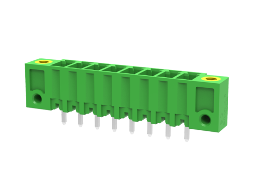 MC-PA3.81V09-F Разъём штекерный MC, прям. конт.,шаг 3.81мм,9 конт., фланц.,зел., шт | код MC-PA3.81V09-F | SUPU