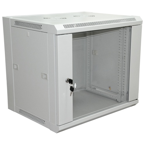 19 Настенный шкаф RexantPRO 12U 600?450?635 мм (ШxГxВ) - передняя дверь стекло, боковые стенки съемные (разобранный) RAL 7035 | код 04-2202 | REXANT