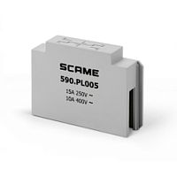 Блок-контакт вспом., 1NO+1NC, 15A/230VAC(10A 415VAC), боковой монтаж, для габ. F1-Y3-Y4-Y5-C1-C2-C3-D3-D5, серый, COMMAND/ISOLATORS | код 590.PL005 | Scame