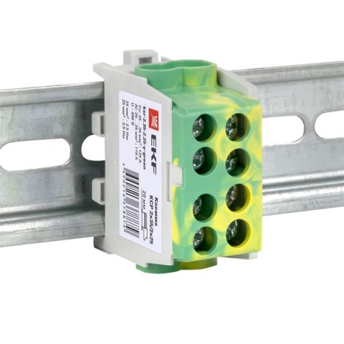 Клемма распределительная КСР с двойным винтом 2x35/2x25 желто-зеленая PROxima | код ksr-2.35-2.25-y-green | EKF фото 3