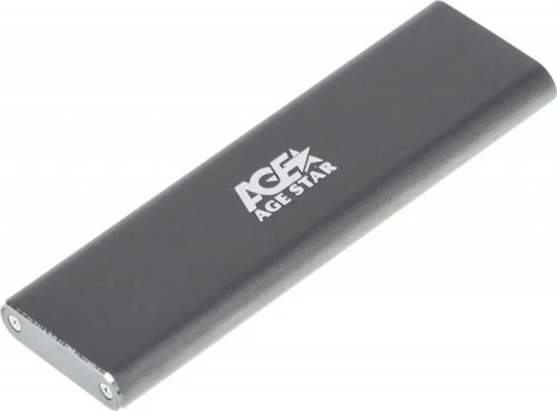 Внешний корпус SSD AgeStar 31UBNV1C NVMe USB3.1 алюминий серый M2 2280 M-key | код 1173674 | AgeStar