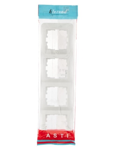 Рамка 4-м ASTI вертикал. бел. LEZARD 7081-0200-154 фото 4 Рамка 4-м ASTI вертикал. бел. LEZARD 7081-0200-154 фото 4