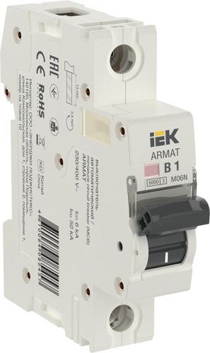 ARMAT Автоматический выключатель M06N 1P B 1А | код AR-M06N-1-B001 | IEK 