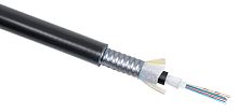 Cabeus STW-9-01x04-ST-SW-PE-OUT Кабель волоконно-оптический 9/125 одномодовый, 4 волокна, loose tube, бронированный стальной лентой и стальными проволоками, для внешней прокладки (-40C ~ +70), PE, черный | код 10119c | Cabeus