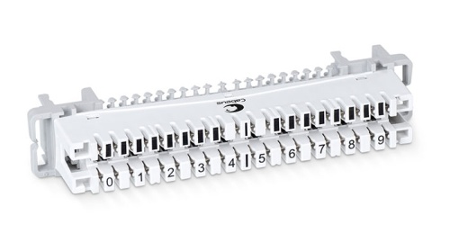Cabeus CM-10P-P Плинт соединительный на 10 пар, крепление на хомут и штангу, маркировка 0-9 | код 7235c | Cabeus
