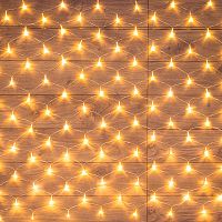 Гирлянда Сеть 1,5х1,5м, прозрачный ПВХ, 150 LED ТЕПЛЫЙ БЕЛЫЙ | код 215-126 | NEON-NIGHT