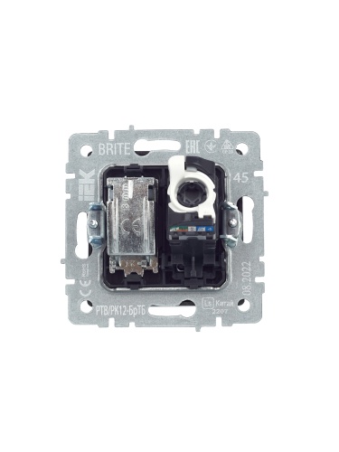 BRITE Розетка двойная TV+RJ45 кат.5E РТВ/РК12-БрТБ темная бронза | код BR-AK20-1-K45 | IEK фото 5